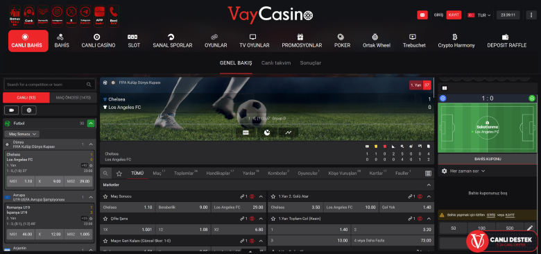 Vaycasino'da spor bahisleri
